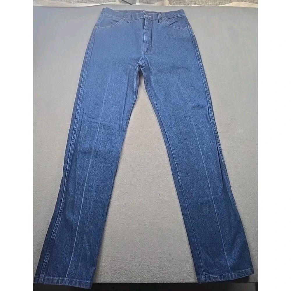 Wrangler Cowboy Cut Original Fit High Rise‎ Indigo Straight 33/36 Western Jeans